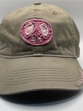 LIFE IS GOOD Vintage Distressed Baseball Cap, Beige, Adjustable Strapback, NWOT